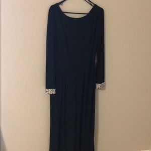 Long sleeved black jumpsuit